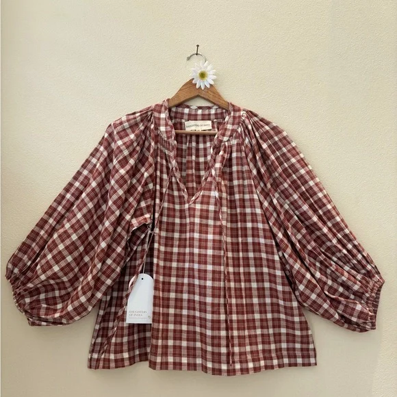 Daughters of India Poet Blouse NWT - Picture 4 of 14